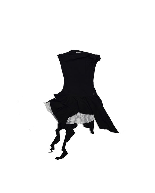 Gravity Curve Off -Shoulder Dress